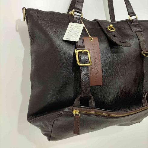 SAN Hideaki Mihara ベルトデザイン レザー トートバッグ レディース