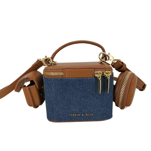 チャールズキース CHARLES & KEITH denim box ショルダー レディース