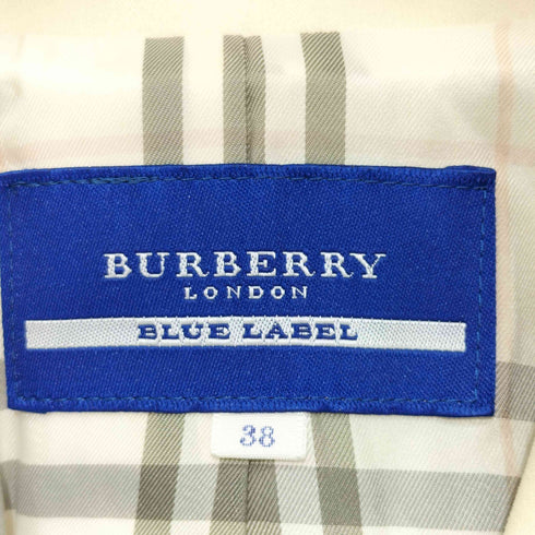 バーバリーブルーレーベル BURBERRY BLUE LABEL ノバチェック 2B テーラードジャケット レディース JPN:38