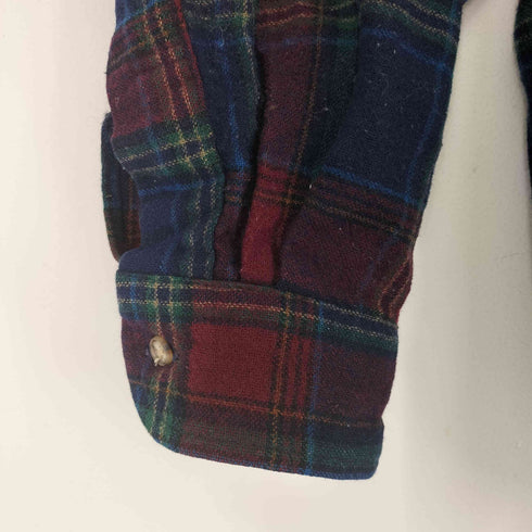 ペンドルトン PENDLETON 90S MADE IN USA エルボーパッチウールシャツ メンズ import:XL