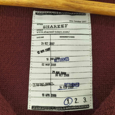 シャリーフ SHAREEF サイドジップデザインニット メンズ JPN:1