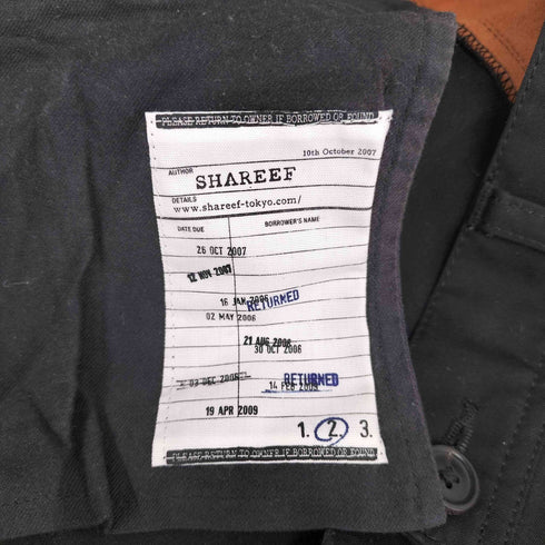 シャリーフ SHAREEF 2タックベロアサイドラインワイドパンツ メンズ JPN:2