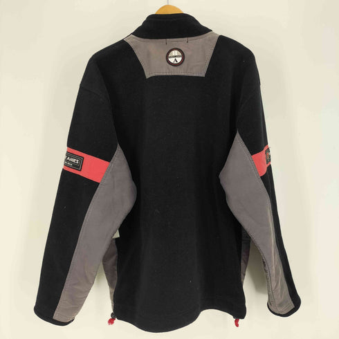 ハーディエイミス HARDY AMIES SPORT 異素材 切替 ハーフジップ フリースジャケット メンズ import:L