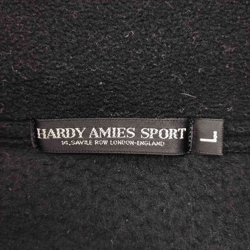 ハーディエイミス HARDY AMIES SPORT 異素材 切替 ハーフジップ フリースジャケット メンズ import:L