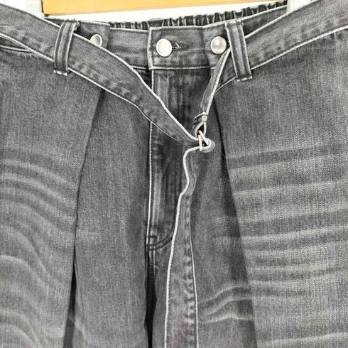 メゾンスペシャル MAISON SPECIAL 23SS フォールド タック ベルテッド ハイパー ワイド デニムパンツ メンズ JPN:0