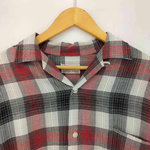 60S シャドーチェック レーヨンオープンカラーシャツ 15 1/2 メンズ import:M