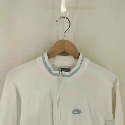 ナイキ NIKE 90-00s MADE IN FIJI 銀タグ フロントロゴプリント ラグランコットントラックジャケット Y2K レディース import:XL