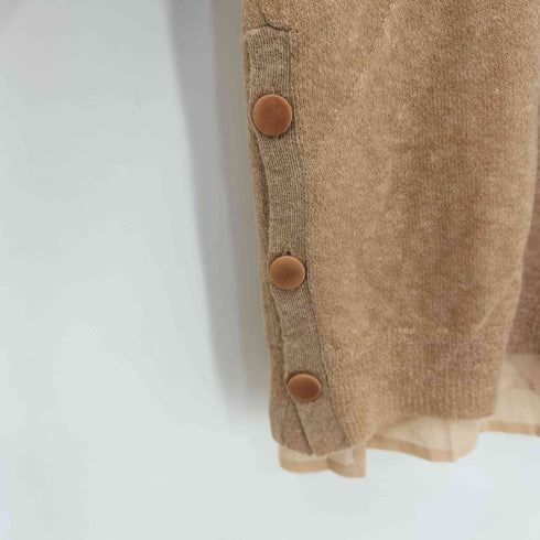 スリーワンフィリップリム 3.1 phillip lim ナイロン アルパカ サイドボタン L/S ニット レディース import:XS