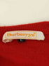 バーバリーズ BURBERRYS 90S ロゴ刺繍 カシミヤ Vネック ニット レディース import:L
