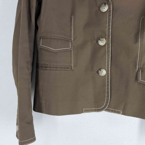 エディーバウアー Eddie Bauer ホワイトステッチ ウエスタンデザイン 3Bテーラードジャケット レディース PETITE 6