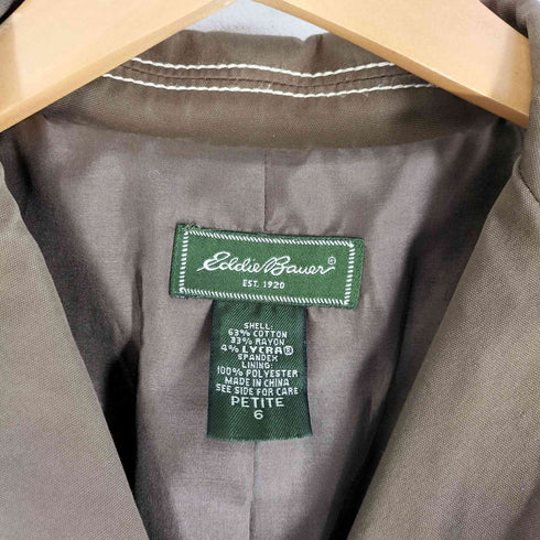 エディーバウアー Eddie Bauer ホワイトステッチ ウエスタンデザイン 3Bテーラードジャケット レディース PETITE 6