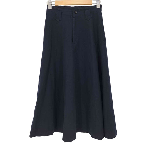トリココムデギャルソン tricot COMME des GARCONS 90s AD表記無 ベルトループ ウールフレアスカート レディース JPN:M