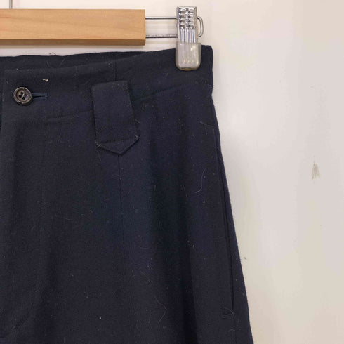 トリココムデギャルソン tricot COMME des GARCONS 90s AD表記無 ベルトループ ウールフレアスカート レディース JPN:M