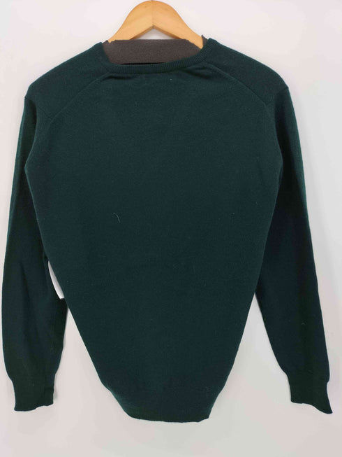アクアスキュータム AQUASCUTUM スコットランド製 カシミヤ Vネック ニット レディース 38