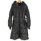JET LABEL レザーベルト フーデッド ロング ダウンコート レディース JPN:38