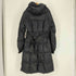 JET LABEL レザーベルト フーデッド ロング ダウンコート レディース JPN:38