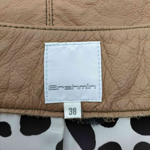 ブラーミン Brahmin 裏地ドット 羊革 シープレザーコート レディース JPN:38