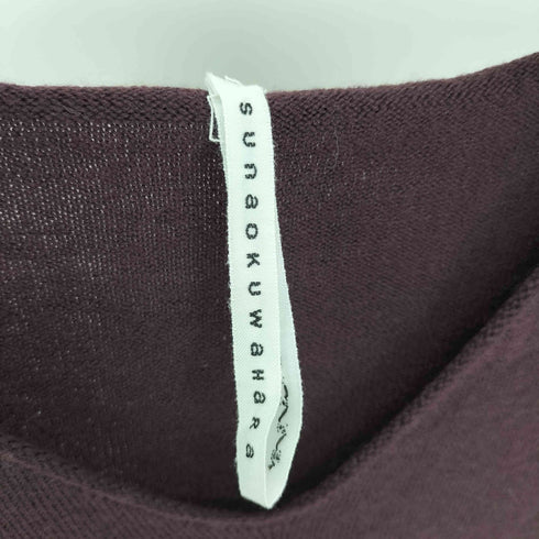 スナオクワハラ sunaokuwahara 16AW 袖ボタン Vネック ウール ニット カットソー レディース JPN:M