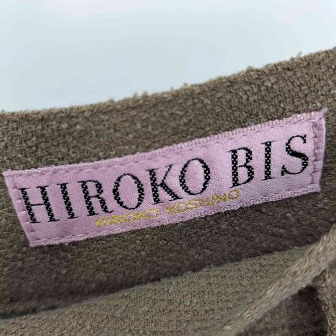 ヒロコビス HIROKO BIS サイドジップ パイルタッチ ピリング ストレート キュプラ スラックス レディース 63-90