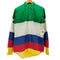 ポロバイラルフローレン Polo by RALPH LAUREN 80-90S 緑タグ USA製 ポニー刺繍 マルチカラー ボタンダウン L/S シャツ メンズ import:XL