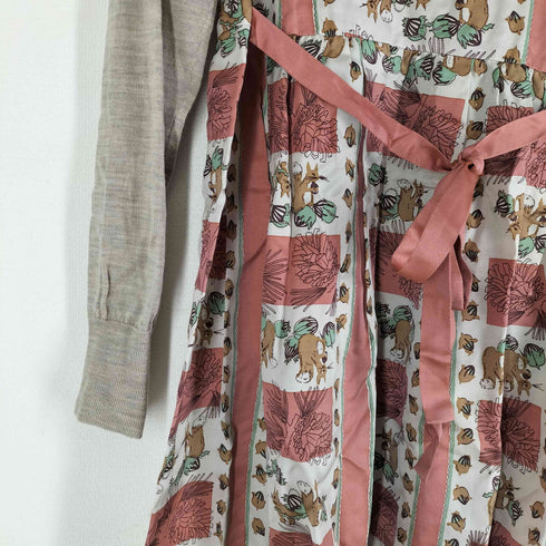JANE MARPLE 総柄 袖切替チュニック リス どんぐり レディース JPN:M