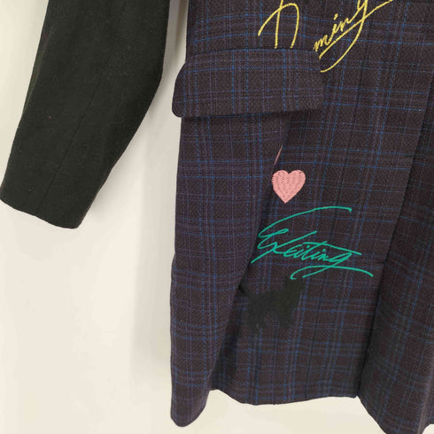 スカラー ScoLar 刺繍ロングテーラードジャケット レディース