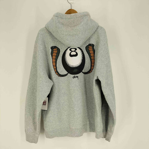 ステューシー Stussy Cobra 8ball hooded sweat 裏起毛 コブラ 8ボール フード スウェット メンズ import:L