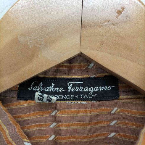 サルヴァトーレフェラガモ Salvatore Ferragamo 70~80s カーゴポケット半袖シャツ メンズ