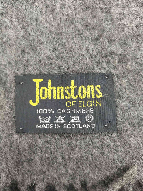 ジョンストンズオブエルガン johnstons of elgin スコットランド製 カシミヤ100% フリンジ マフラー メンズ