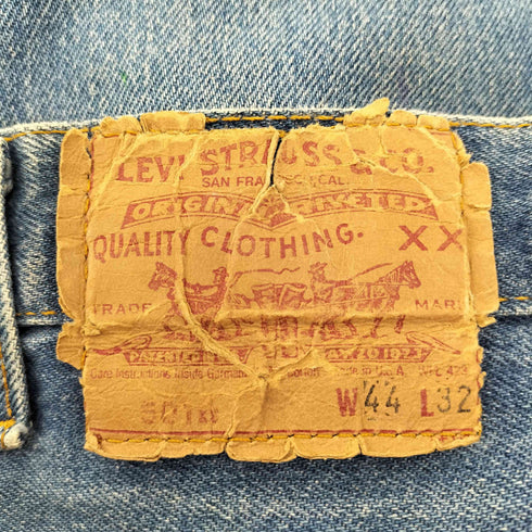 リーバイス Levis 80S USA製 501XX ボタン裏 522 刻印 5ポケット ボタンフライ デニム パンツ 脇割 86年製 ハチマル メンズ W44 L32