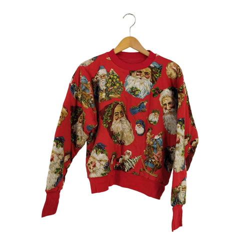 AVANT GARDE NEWS オールオーバープリント サンタクローススウェット リブ長 Christmas メンズ ONE SIZE