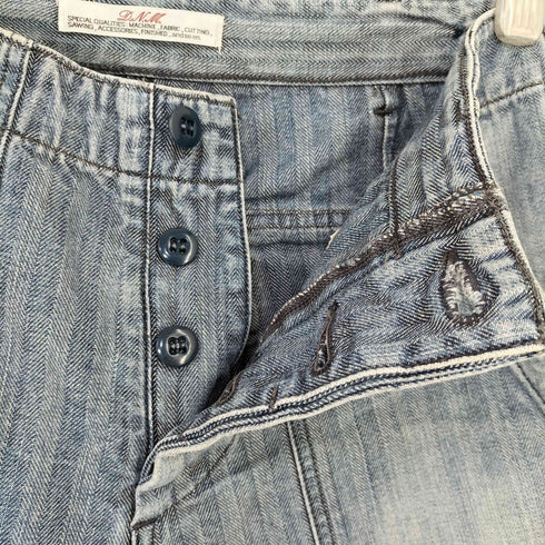 ドゥニーム Denime ボタンフライ デニムヘリンボーン ベイカーパンツ メンズ JPN:S