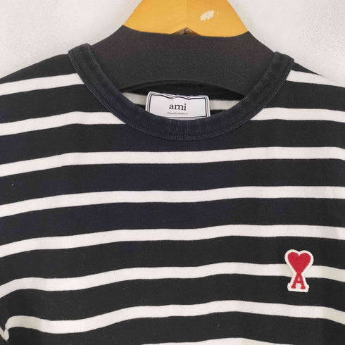 アミアレクサンドルマテュッシ AMI ALEXANDRE MATTIUSSI コットン ボーダー L/S Tシャツ メンズ