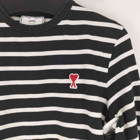 アミアレクサンドルマテュッシ AMI ALEXANDRE MATTIUSSI コットン ボーダー L/S Tシャツ メンズ