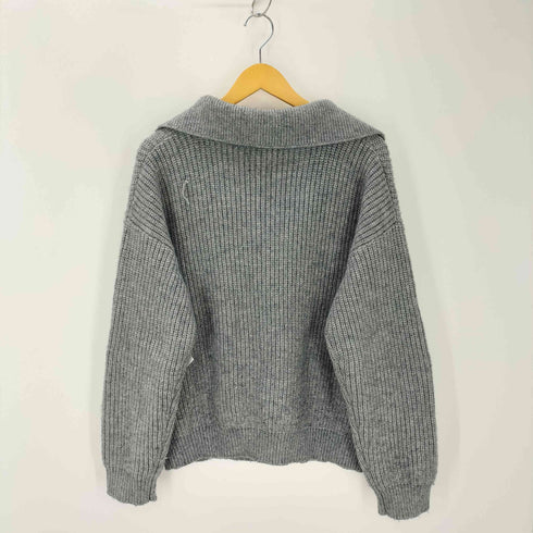 アーバン レヴィヴォ URBAN REVIVO レースホール ジップアップニット レディース EUR40