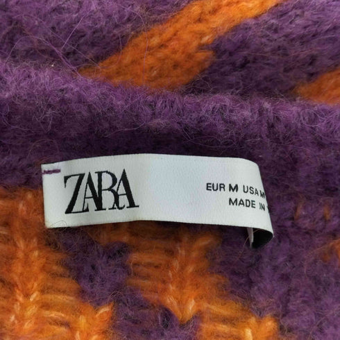 ザラ ZARA ゼブラ柄ニットセーター レディース import:M