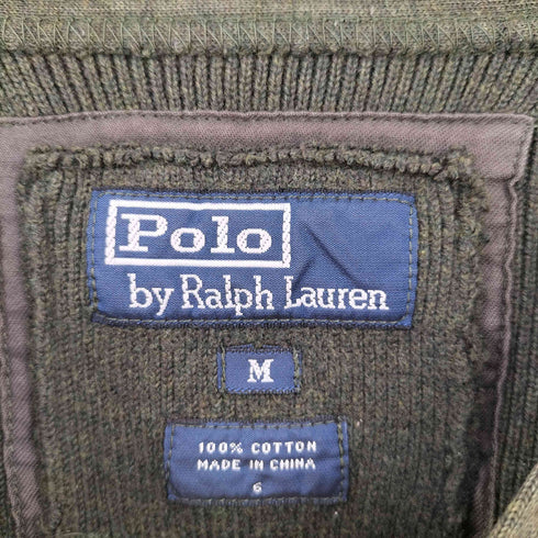 ポロバイラルフローレン Polo by RALPH LAUREN インパクト21 ヘンリーネック コットンリブニット メンズ import:M