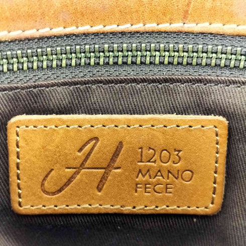 H 1203 MANO FECE レザーショルダーバッグ レディース