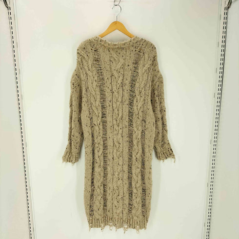 ザラ ZARA CABLE KNIT TORN COAT ケーブルニットトーンコート レディース import:M