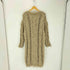 ザラ ZARA CABLE KNIT TORN COAT ケーブルニットトーンコート レディース import:M