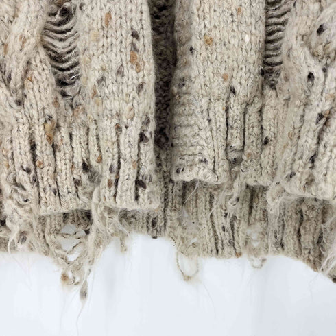 ザラ ZARA CABLE KNIT TORN COAT ケーブルニットトーンコート レディース import:M