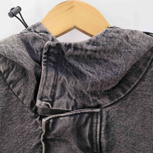 ザラ ZARA limited edition コントラストフード付きデニムジャケット メンズ import:M