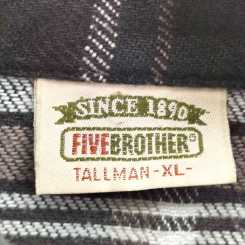 ファイブブラザー FIVE BROTHER 90S 両胸フラップポケット フランネルシャツ メンズ JPN:XL
