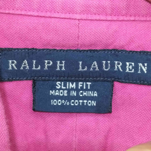 ラルフローレン RALPH LAUREN SLIM FIT ポニー刺繍 L/S BDシャツ レディース US:8