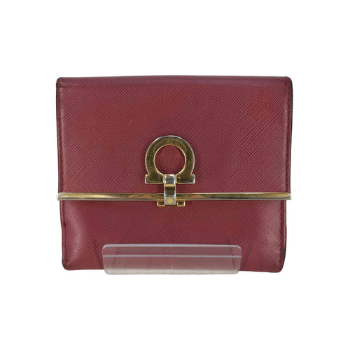 サルヴァトーレフェラガモ Salvatore Ferragamo イタリア製 ガンチーニ 二つ折り財布 レディース