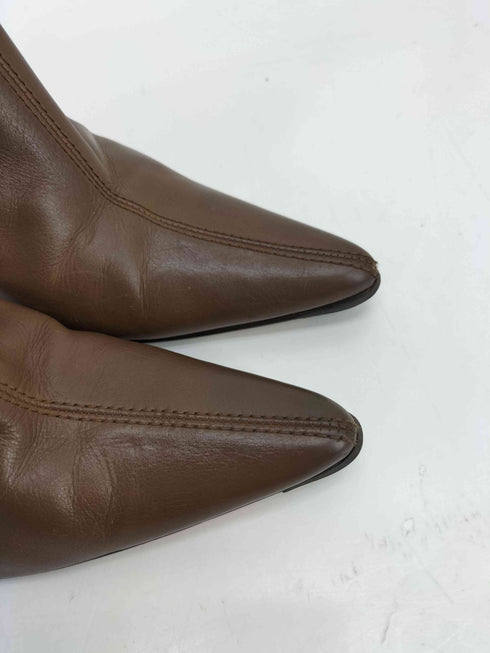 Akira Osaki Elegance サイドジップ ポインテッドトゥ ヒール ロング ブーツ レディース JPN:23