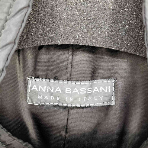 ANNA BASSANI MADE IN ITALY ステッチワーク ダブルジップ 中綿ロングコート レディース EUR:44