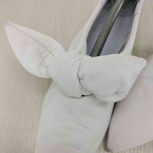 ジルサンダー JIL SANDER ポインテッドトゥ リボンパンプス レディース 40