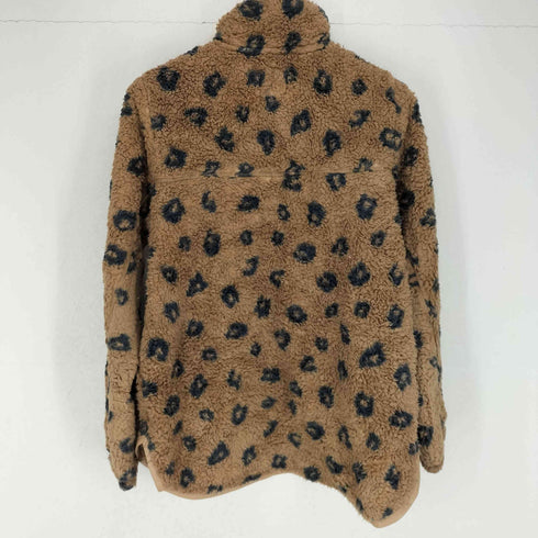 アバクロンビーアンドフィッチ Abercrombie & Fitch レオパード柄フリースジップブルゾン メンズ JPN:M