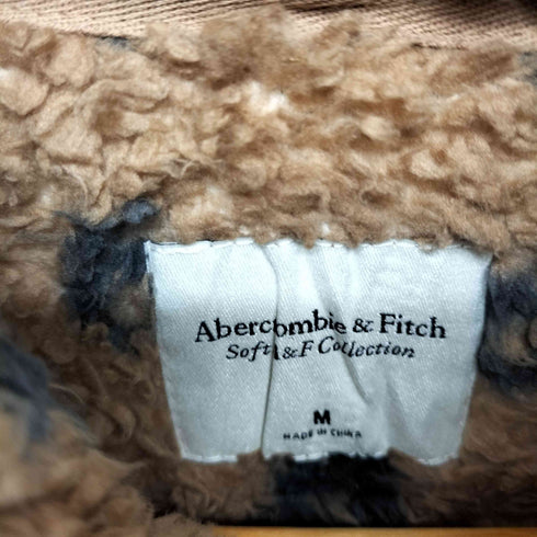 アバクロンビーアンドフィッチ Abercrombie & Fitch レオパード柄フリースジップブルゾン メンズ JPN:M
